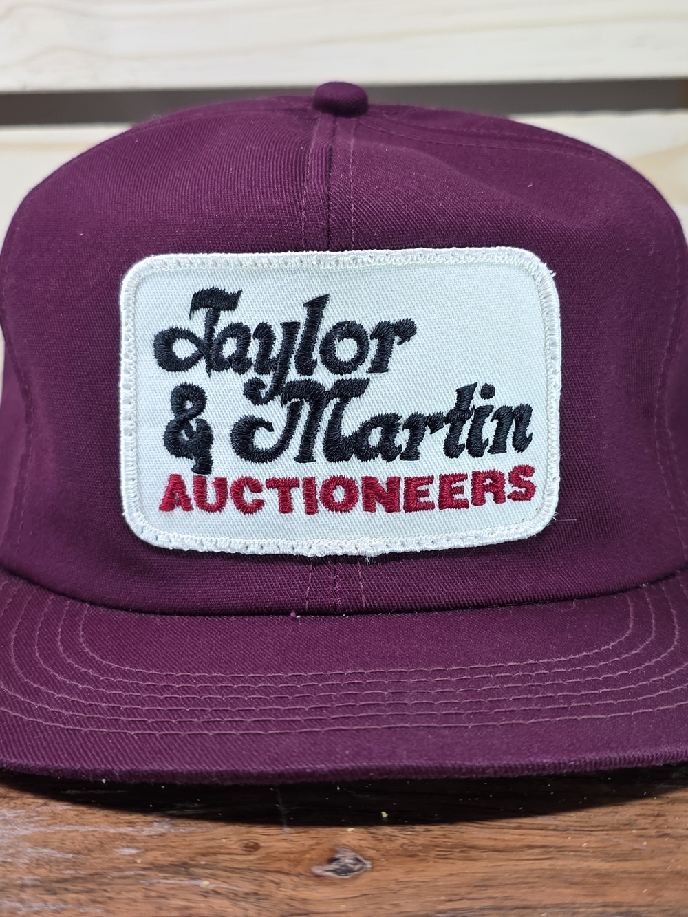 VINTAGE Burgundy Trucker Cap -